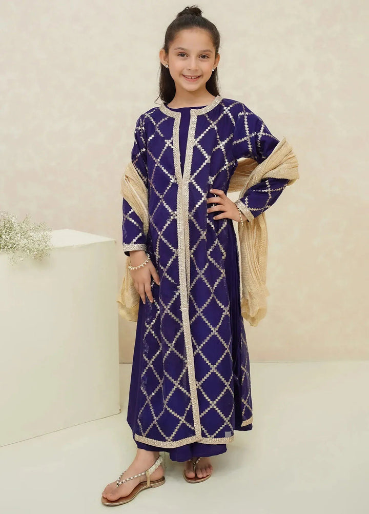 Modest Pret Embroidered Organza 3 Piece Suit Neel