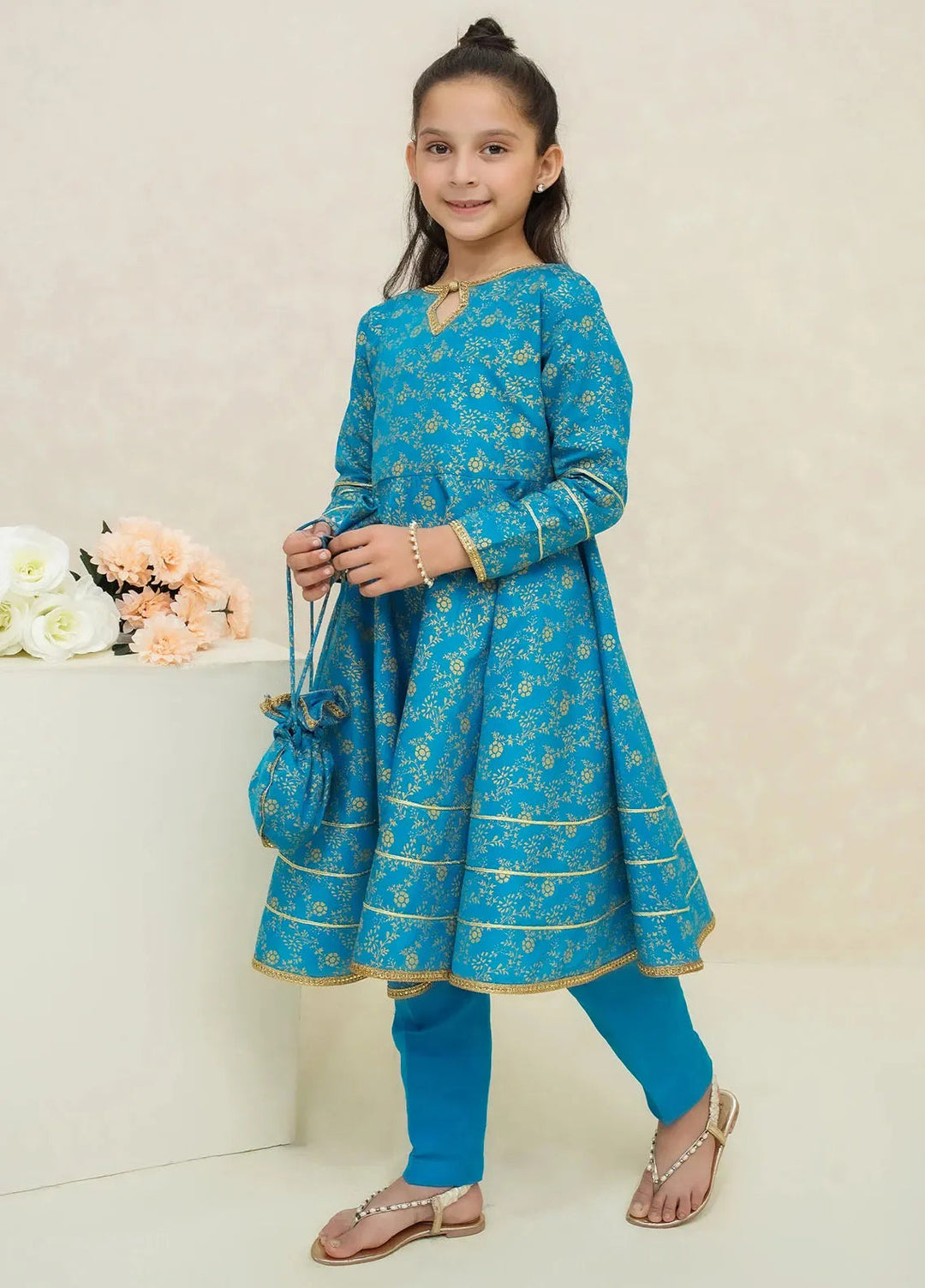 Modest Pret Embroidered Raw Silk 3 Piece Suit Asmani