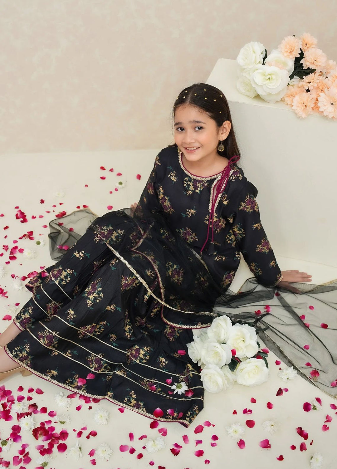 Modest Pret Embroidered Raw Silk 3 Piece Suit Siyara