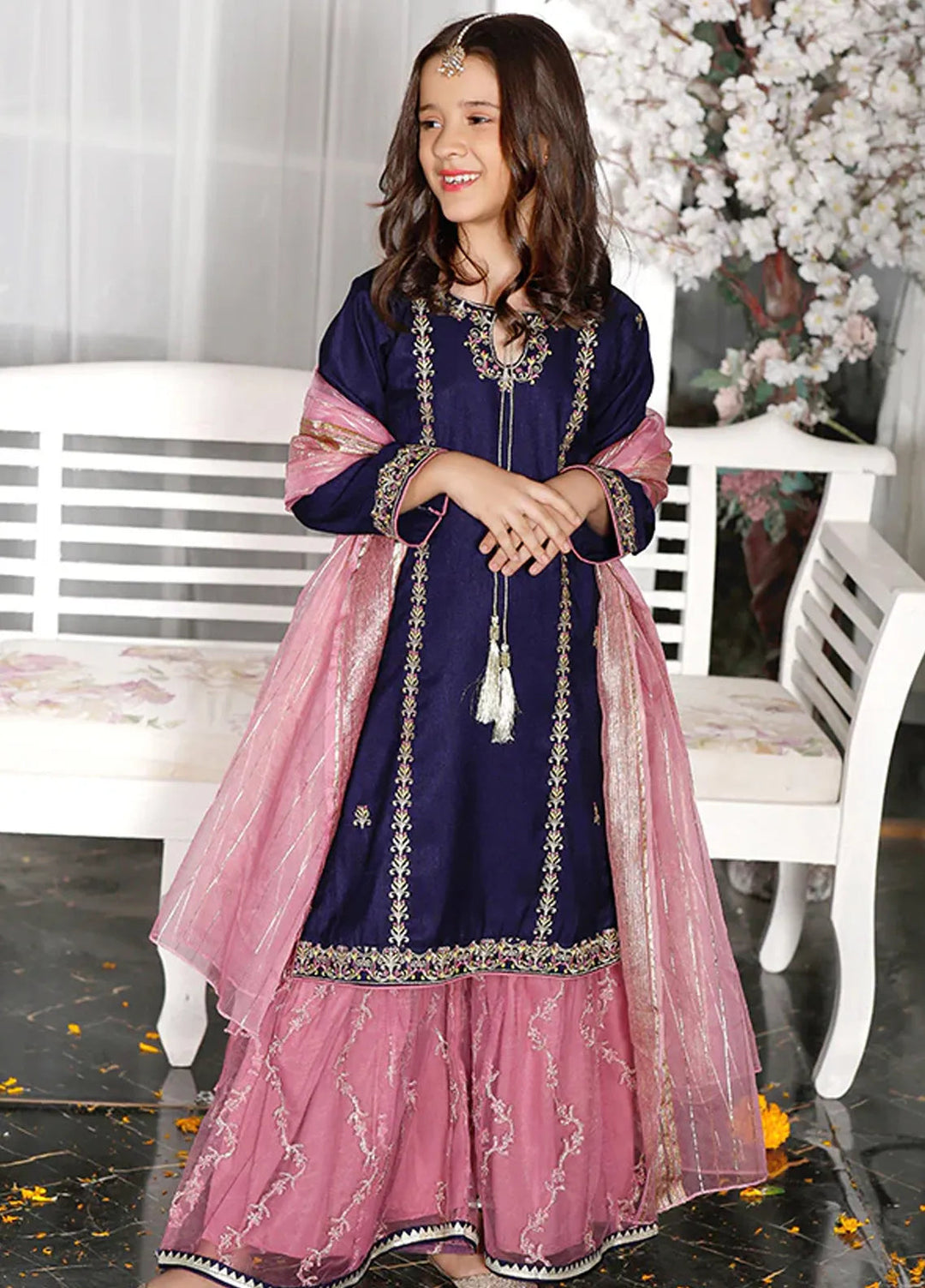 Modest Pret Embroidered Rawsilk 3 Piece Suit Gulnoor