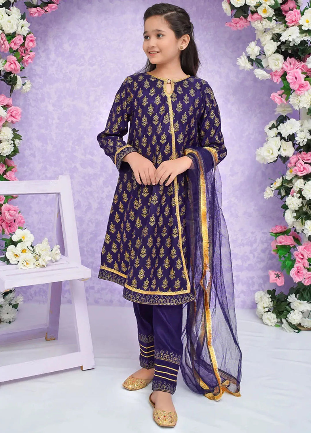 Modest Pret Embroidered Rawsilk 3 Piece Suit Zareen