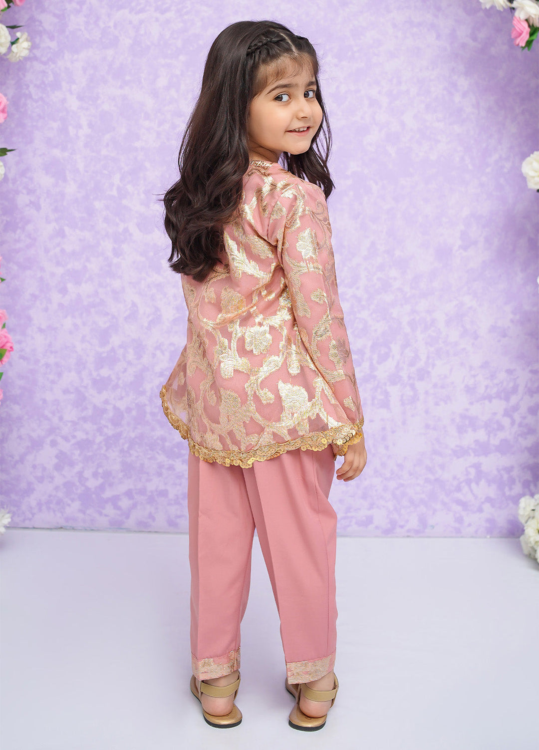 Modest Pret Girls Banarasi 2 Piece Suit Hoor