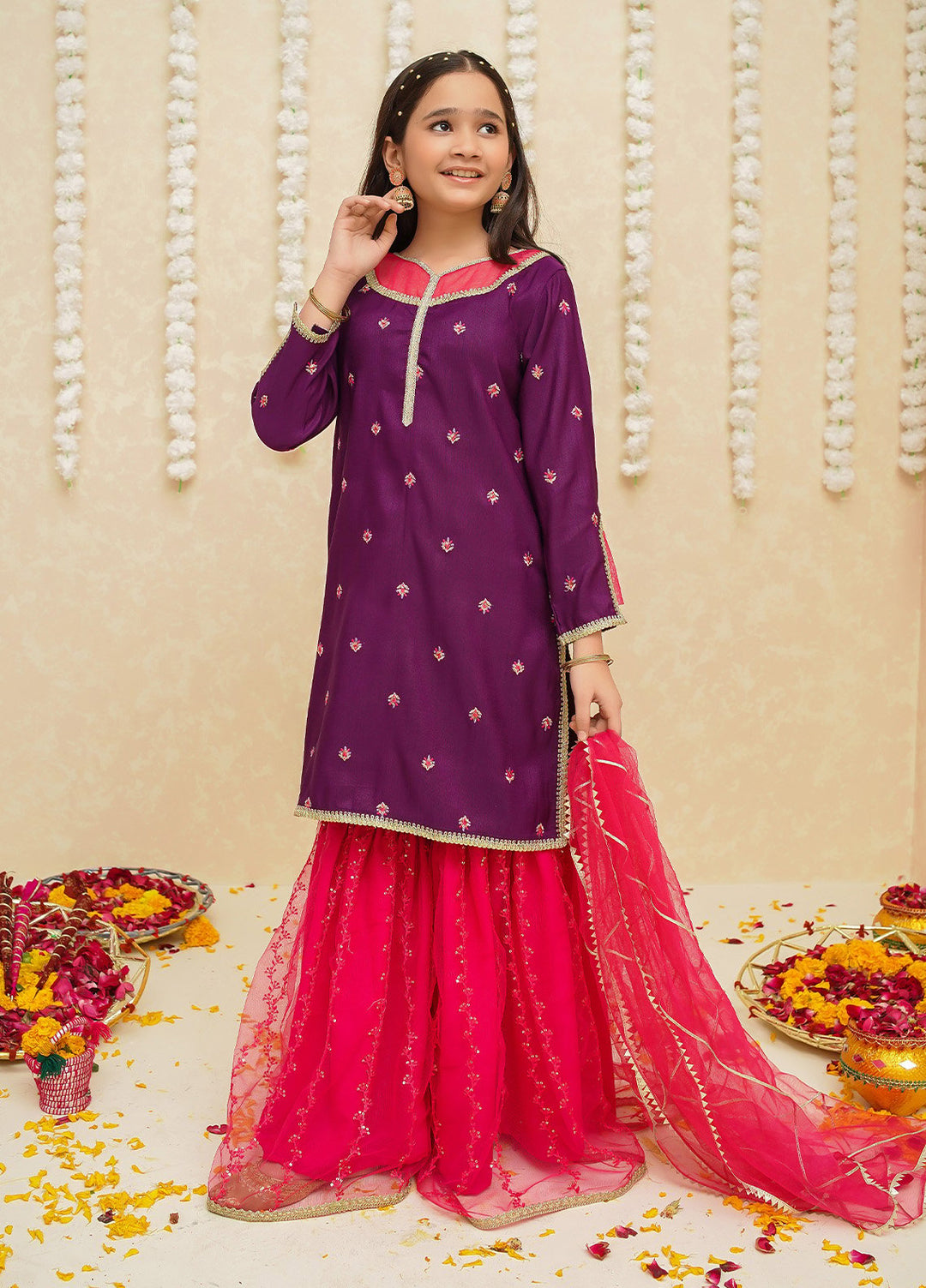 Modest Pret Girls Rawsilk 3 Piece Suit 8925
