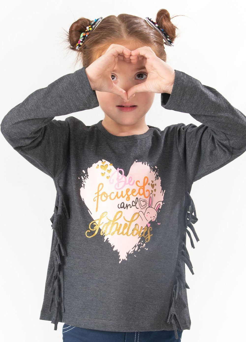Modest Jersey Casual T-Shirts for Girls -  GSC01 Charcoal