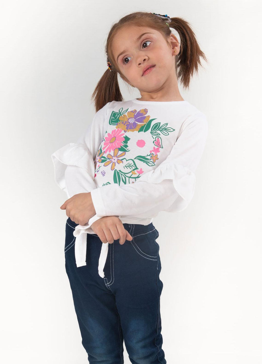 Modest Jersey Casual T-Shirts for Girls -  GSC05 White