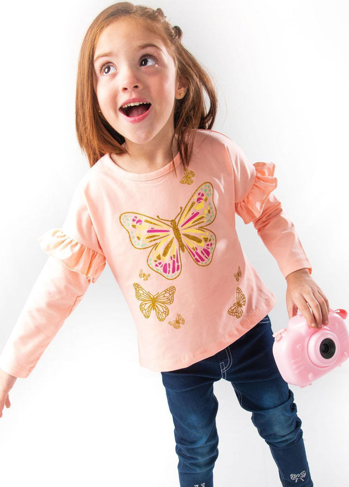 Modest Lycra Casual T-Shirts for Girls -  GSC08 Peach