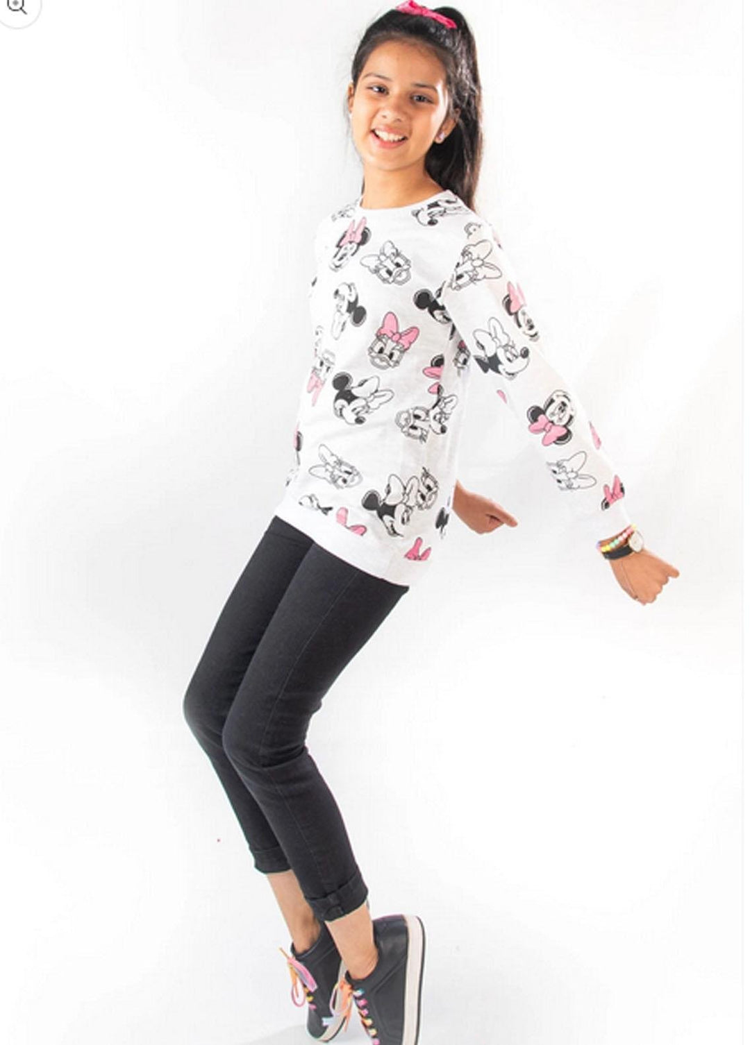 Modest Jersey Fancy Pret T-Shirt for Girls -  MD21G GSC10 Grey