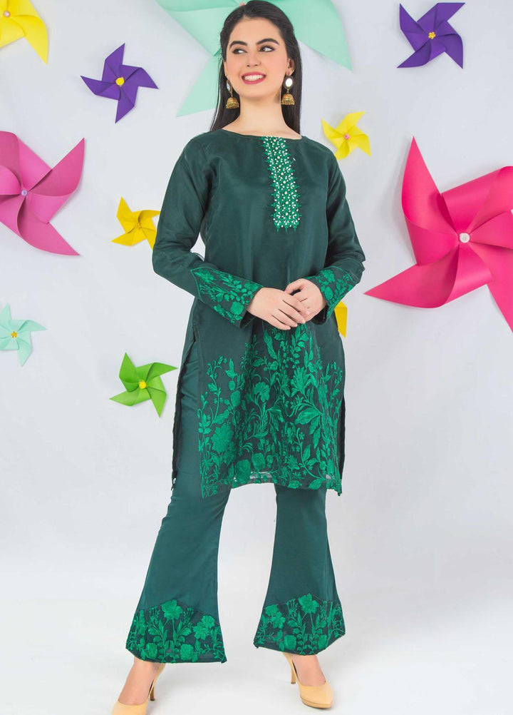 Modest Pret  Organza 2 Piece Luxe Green W24-Green