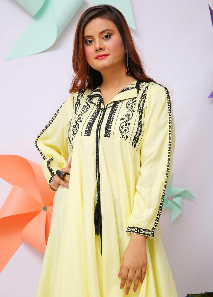Modest Pret  Linen Kurti Daffodils  W31 Lemon