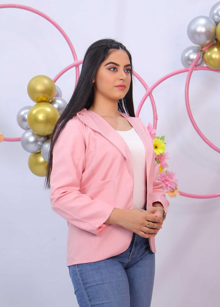 Modest Pret  Cotton Jacket Notch Collar W37-Pink