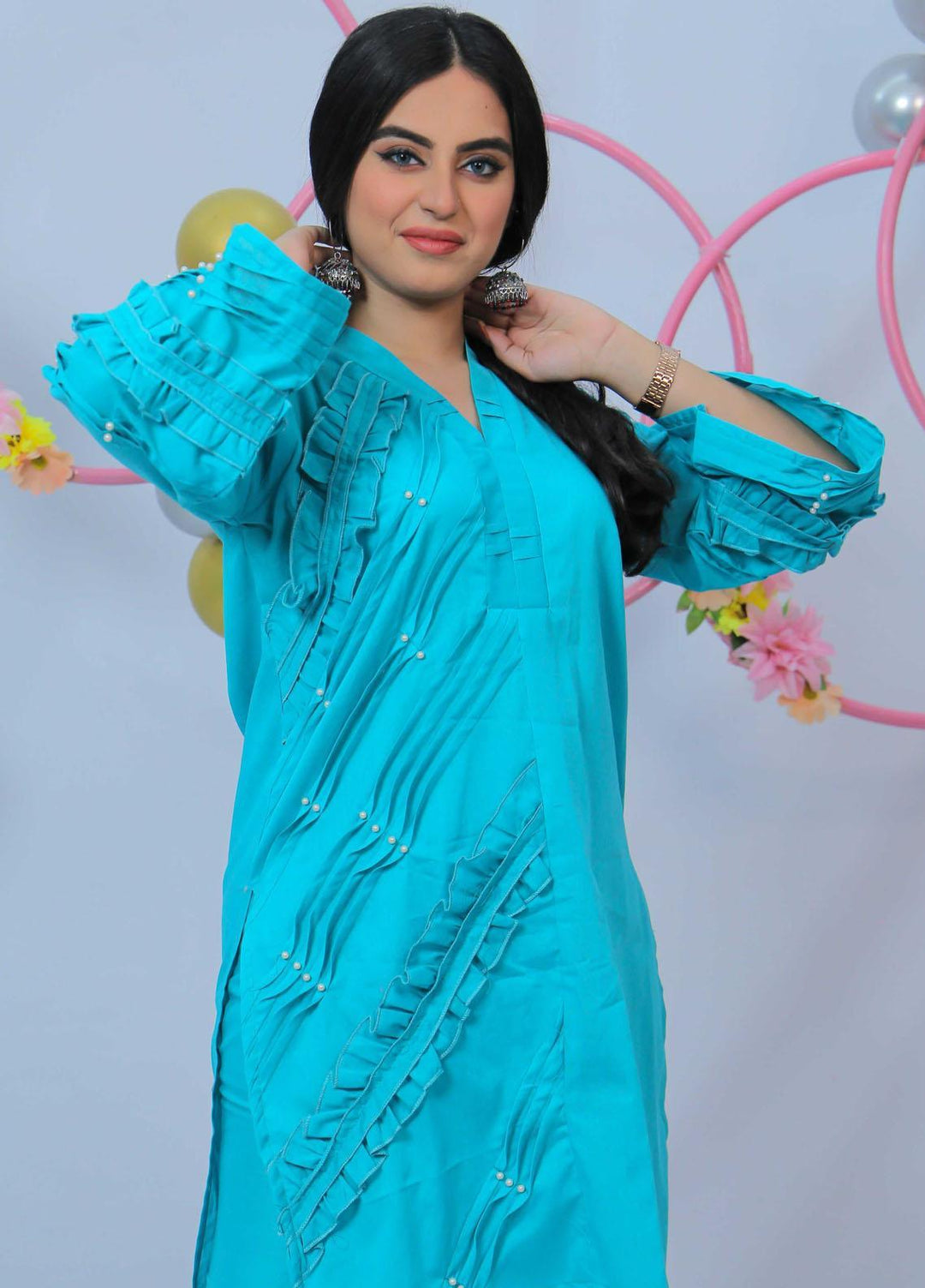 Modest Pret  Cotton 2 Piece Zeenat W44-Green