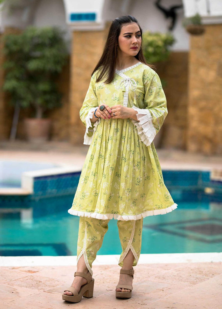Modest Pret  Cotton 2 Piece Arzoo - W63-Green