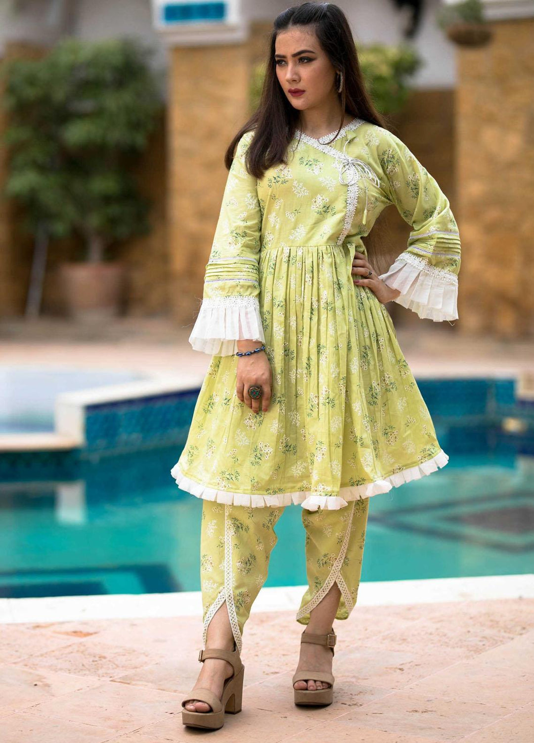 Modest Pret  Cotton 2 Piece Arzoo - W63-Green