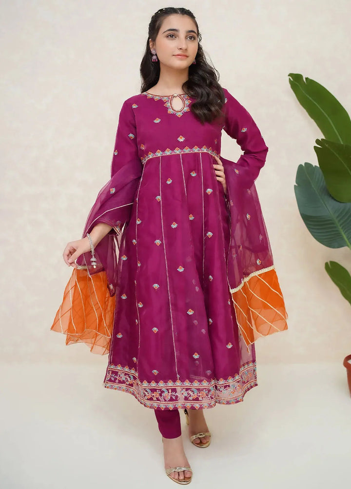 Modest Pret Organza 3 Piece Suit Bahaar