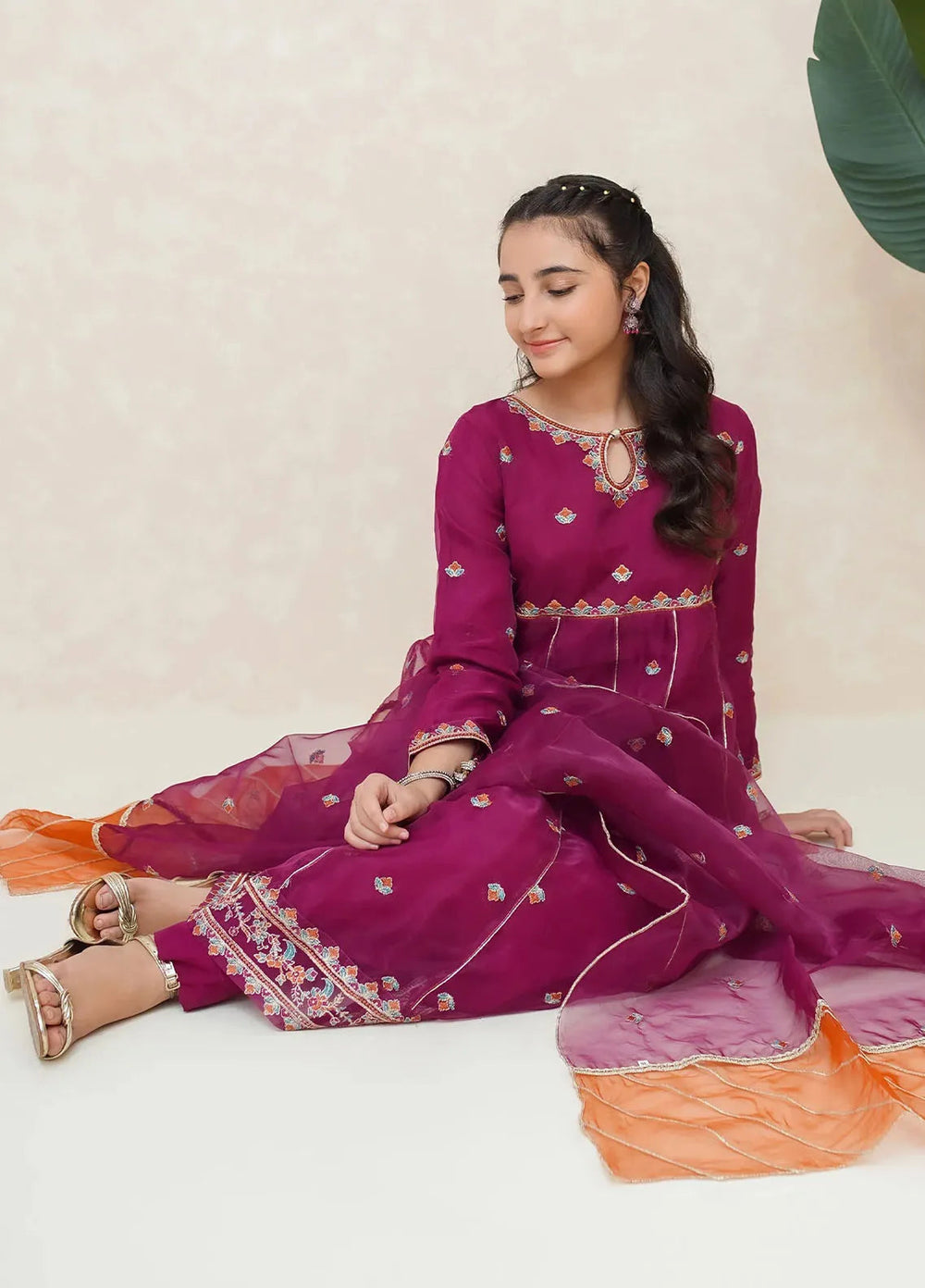 Modest Pret Organza 3 Piece Suit Bahaar