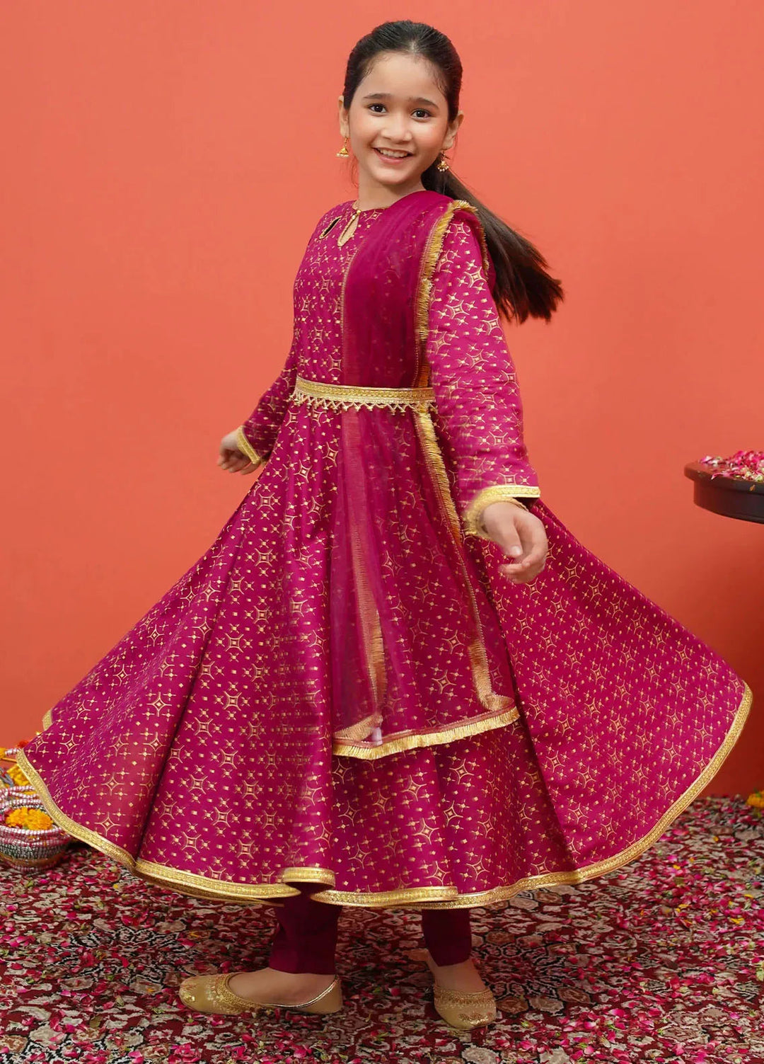 Modest Pret Printed Cambric 3 Piece Suit 8195