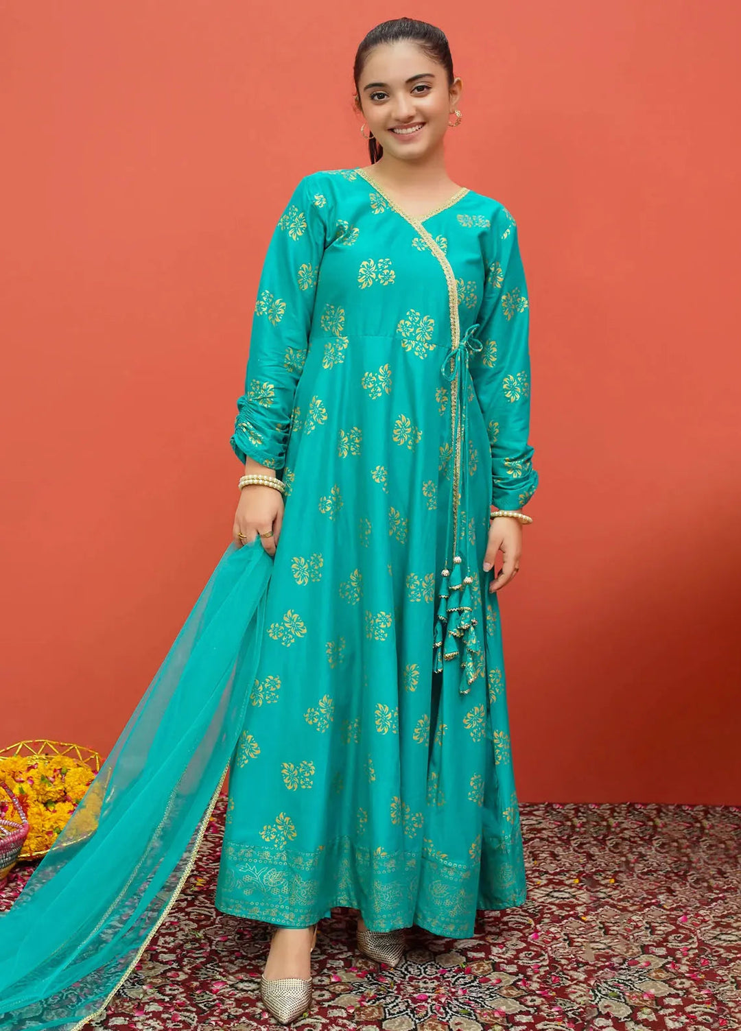 Modest Pret Printed Cambric 3 Piece Suit 8445