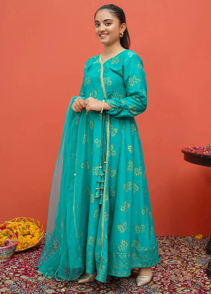 Modest Pret Printed Cambric 3 Piece Suit 8445