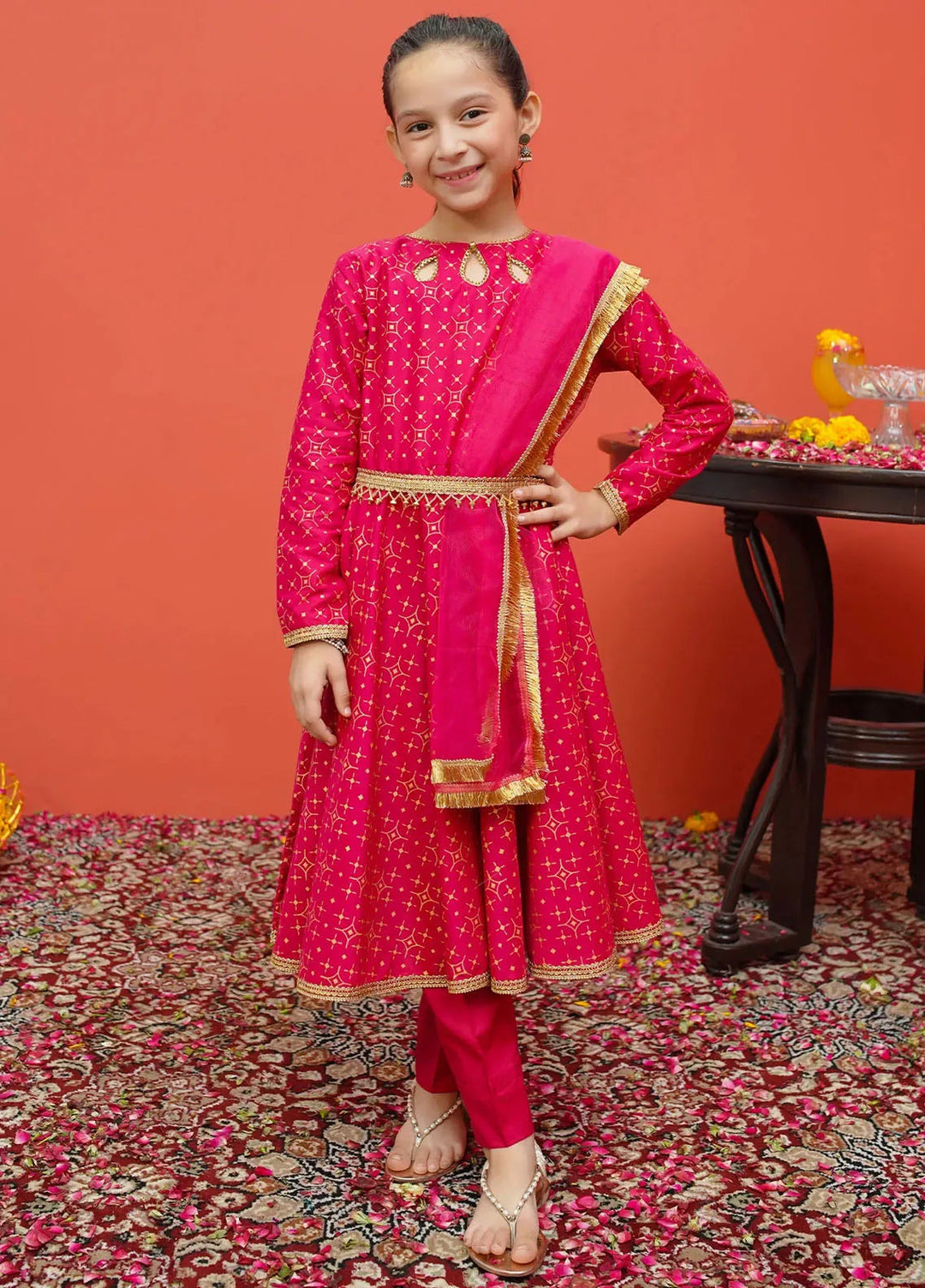 Modest Pret Printed Cambric 3 Piece Suit 8505