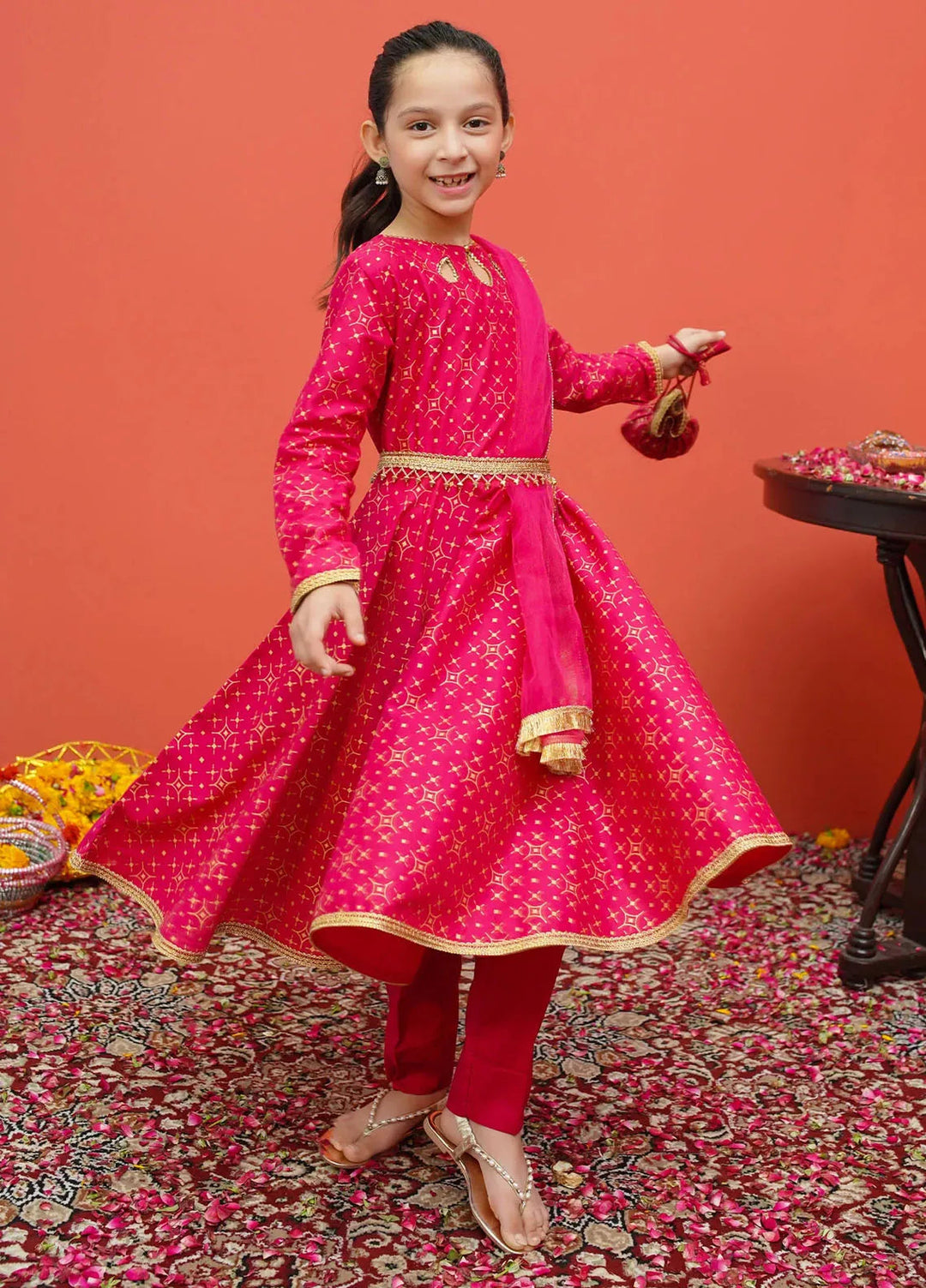 Modest Pret Printed Cambric 3 Piece Suit 8505