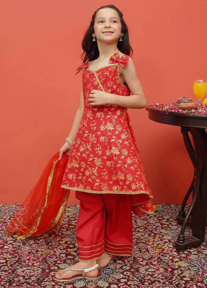 Modest Pret Printed Cambric 3 Piece Suit 8565