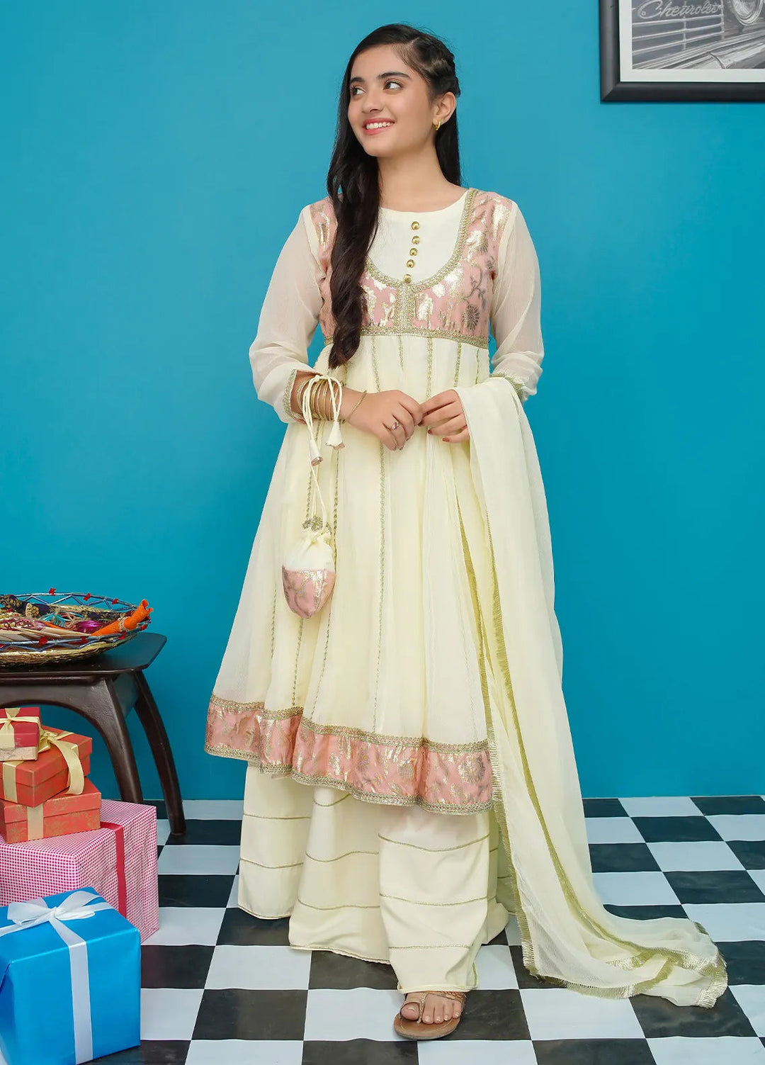 Modest Pret Printed Chiffon 3 Piece Suit Gulnaaz