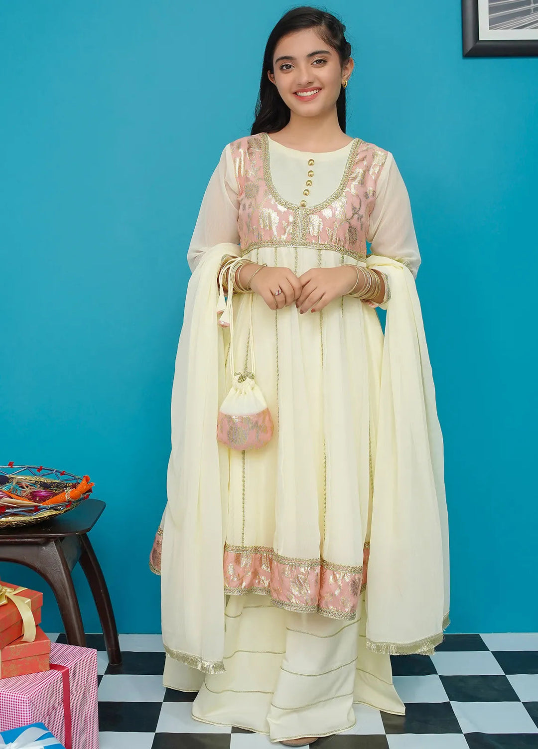 Modest Pret Printed Chiffon 3 Piece Suit Gulnaaz