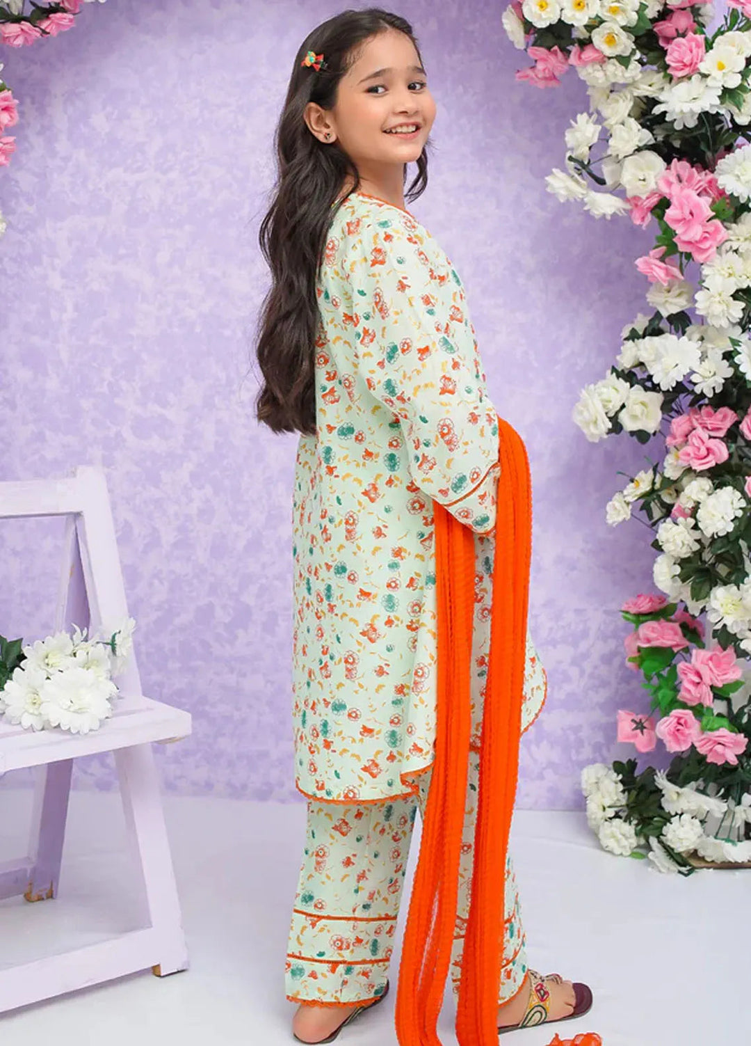 Modest Pret Printed Cotton 3 Piece Suit Maysa