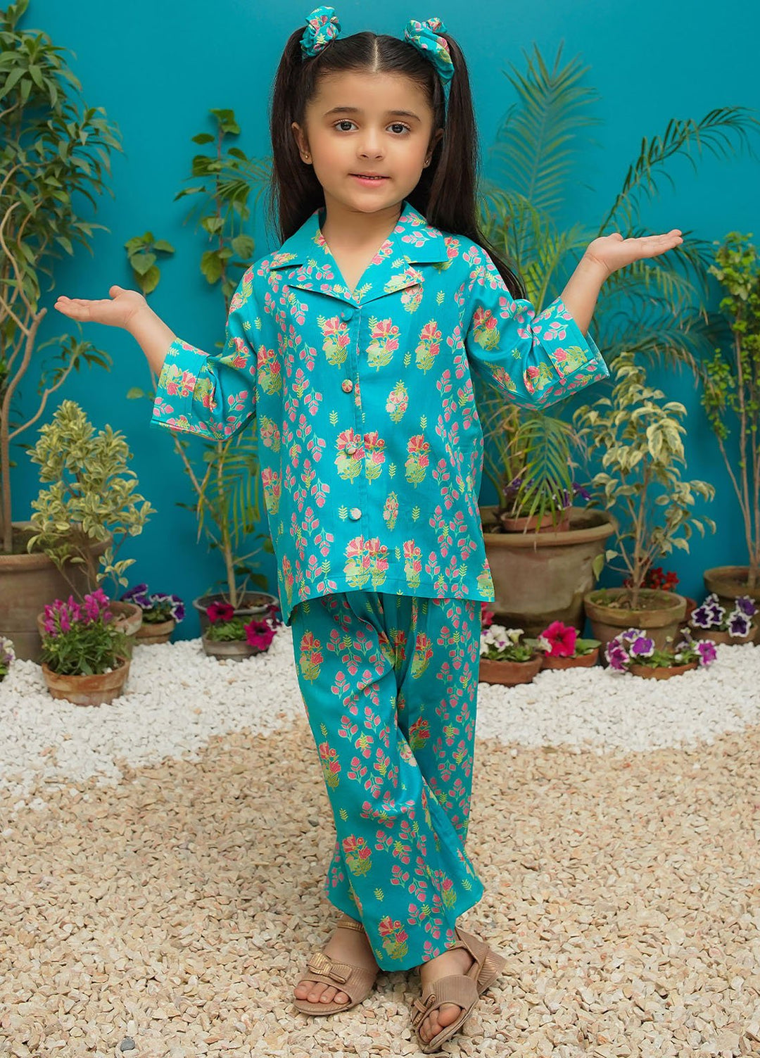 Modest Pret Printed Lawn 2 Piece Suit Blossom Sea Green
