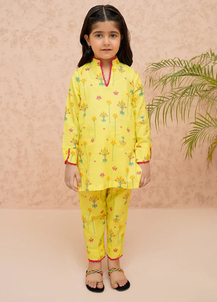Modest Pret Printed Lawn 2 Piece Suit Mango Mist