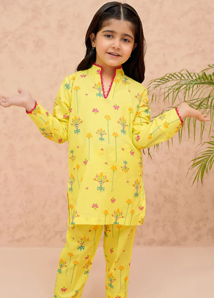Modest Pret Printed Lawn 2 Piece Suit Mango Mist