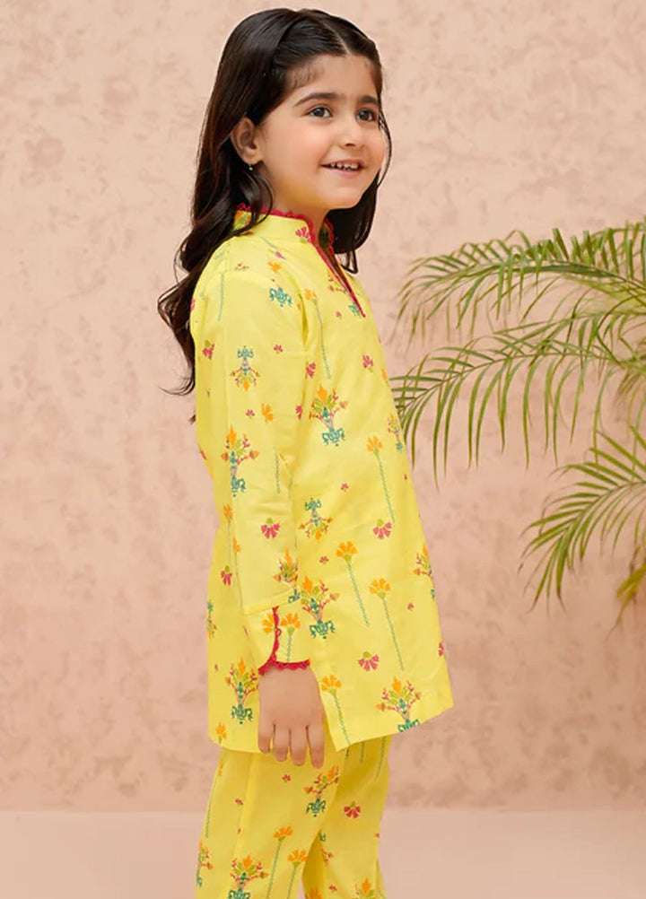 Modest Pret Printed Lawn 2 Piece Suit Mango Mist