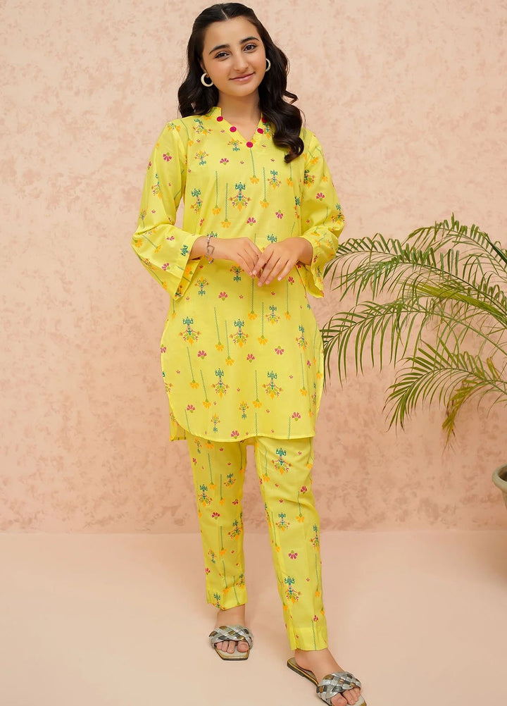 Modest Pret Printed Lawn 2 Piece Suit Yellow Lily