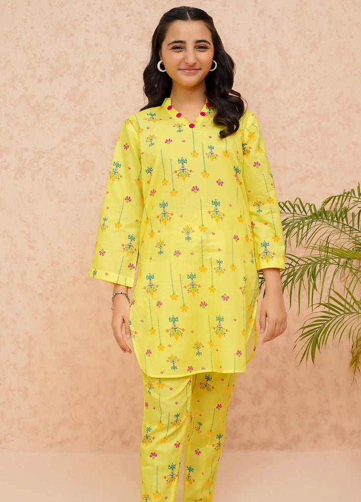 Modest Pret Printed Lawn 2 Piece Suit Yellow Lily
