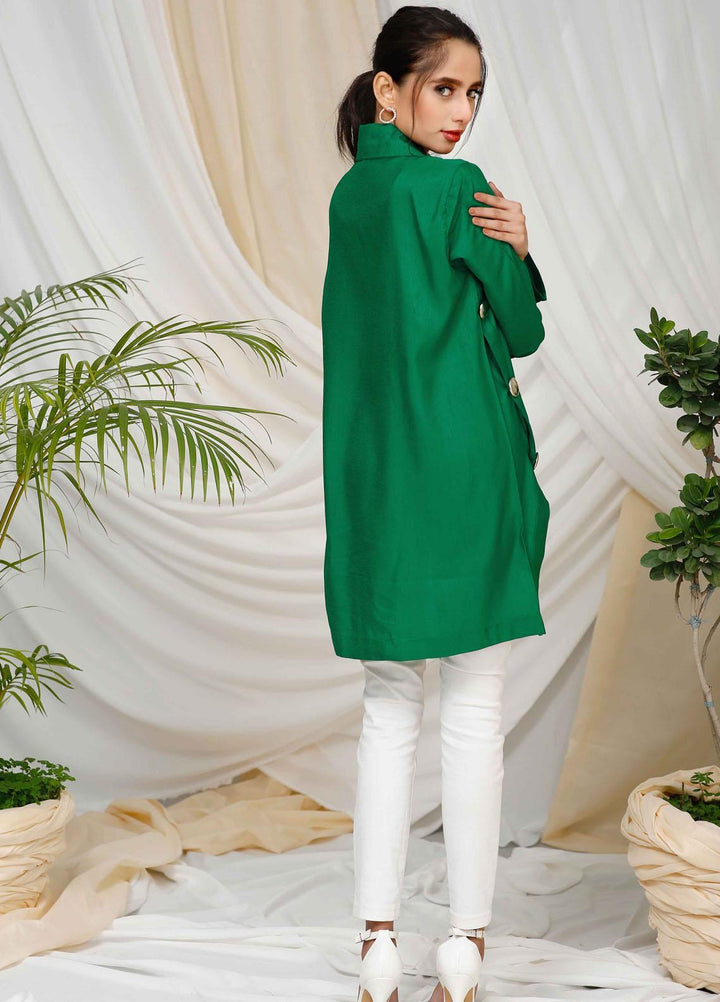Modest Pret  Raw Silk Top Lavish W94-Green