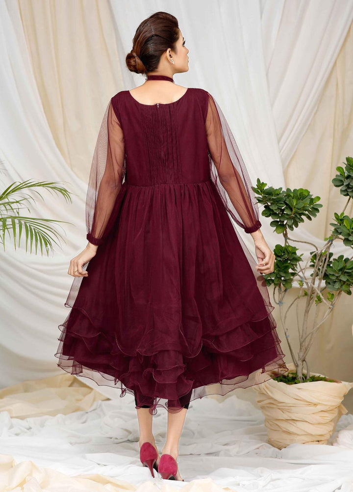 Modest Pret  Net Frock Claret W96-Maroon