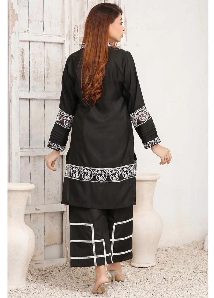 Modest Casual Pret  Khaddar 2 Piece Suit W191-Black