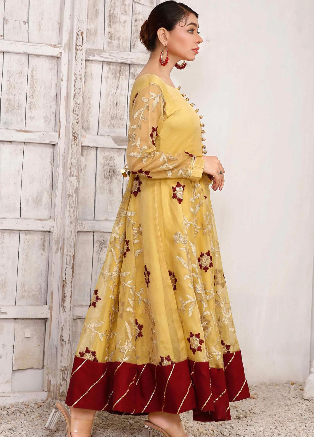 Modest Luxury Pret  Missouri 3 Piece Suit Nur Jahan W162-Yellow