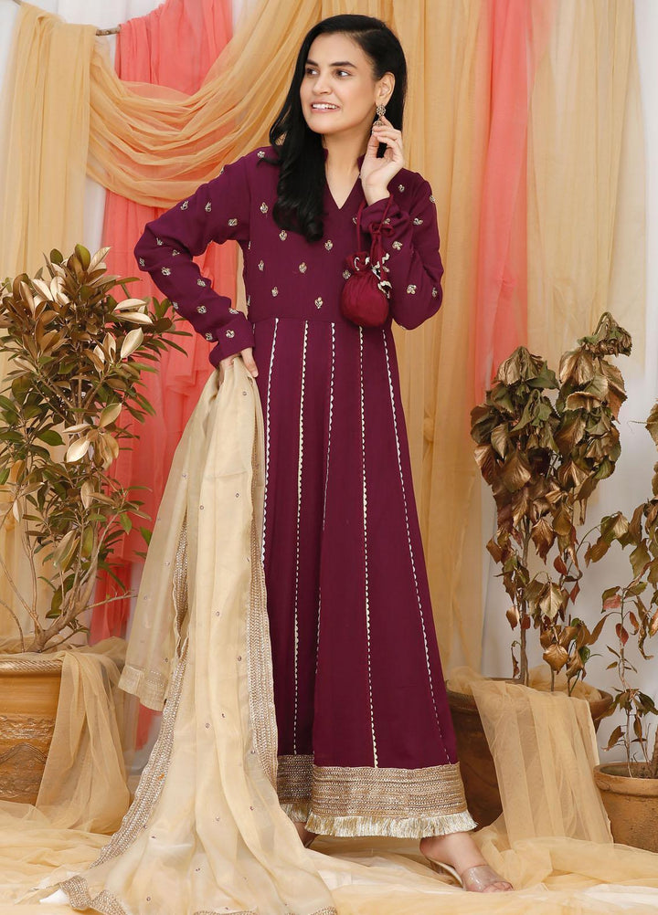 Modest Pret  Chiffon  3 Piece W82 Purple