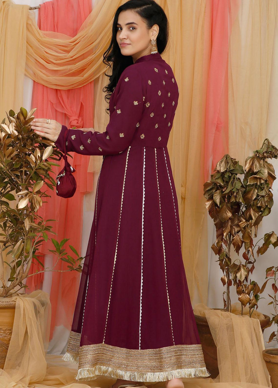 Modest Pret  Chiffon  3 Piece W82 Purple