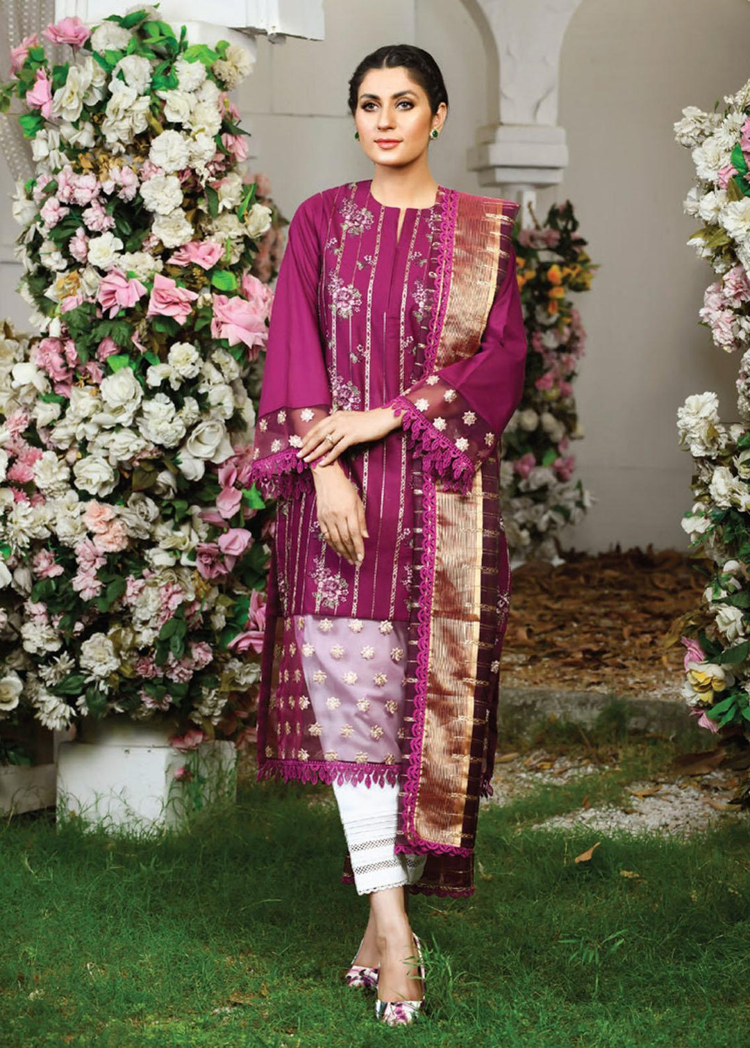 Mohabat Naama By Aalaya Embroidered Lawn Suits Unstitched 3 Piece ALY22MN 04 Mahrunisa - Summer Collection
