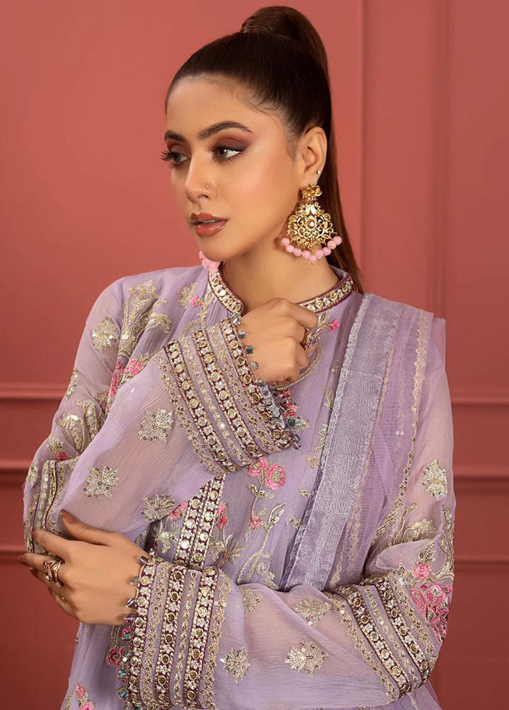 Mohagney By Freesia Embroidered Chiffon Suits Unstitched 3 Piece FRE23M FFG-0018 Misha - Premium Collection