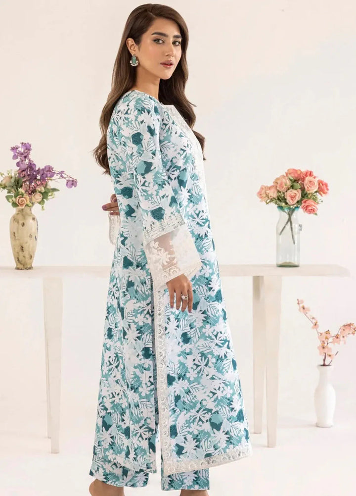 Mohagni Embroidered Lawn Suit Unstitched 3 Piece MG24T PLS-124 - Summer Collection