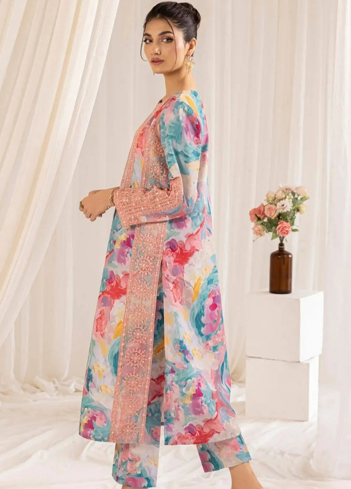 Mohagni Embroidered Lawn Suit Unstitched 3 Piece MG24T PLS-126 - Summer Collection