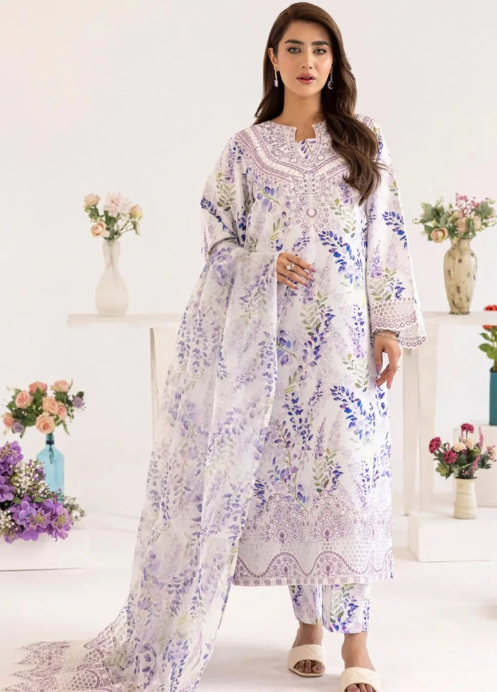 Mohagni Embroidered Lawn Suit Unstitched 3 Piece MG24T PLS-130 - Summer Collection