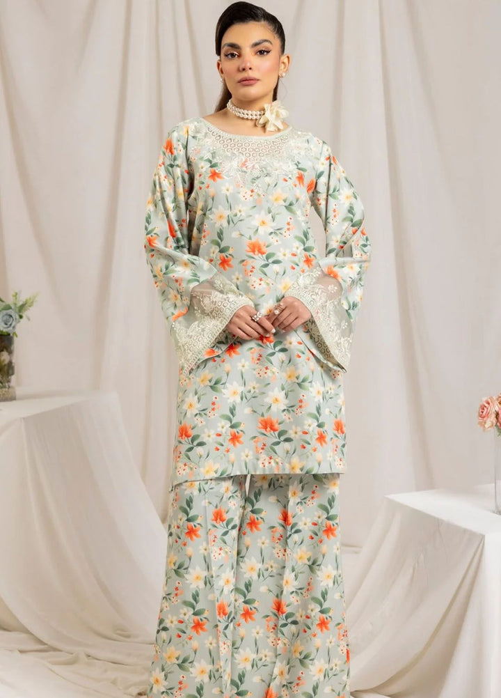 Mohagni Embroidered Lawn Suits Unstitched 2 Piece MG24T PLS-101 - Summer Collection