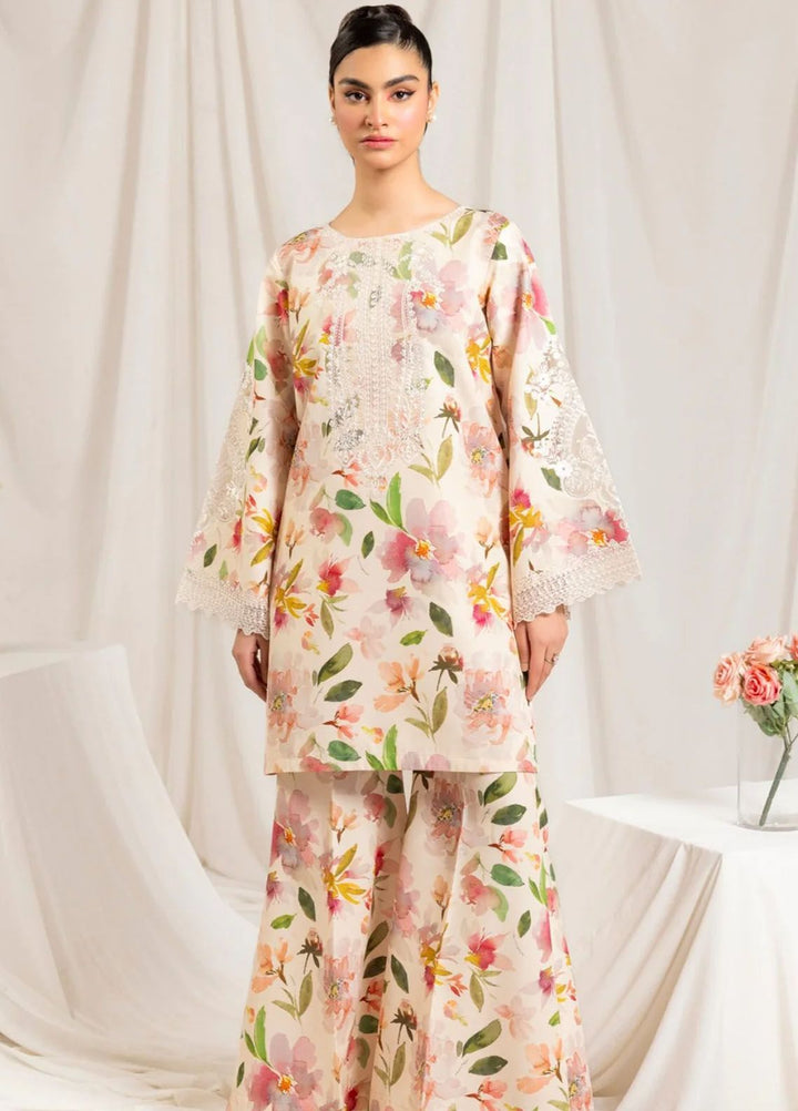 Mohagni Embroidered Lawn Suits Unstitched 2 Piece MG24T PLS-115 - Summer Collection