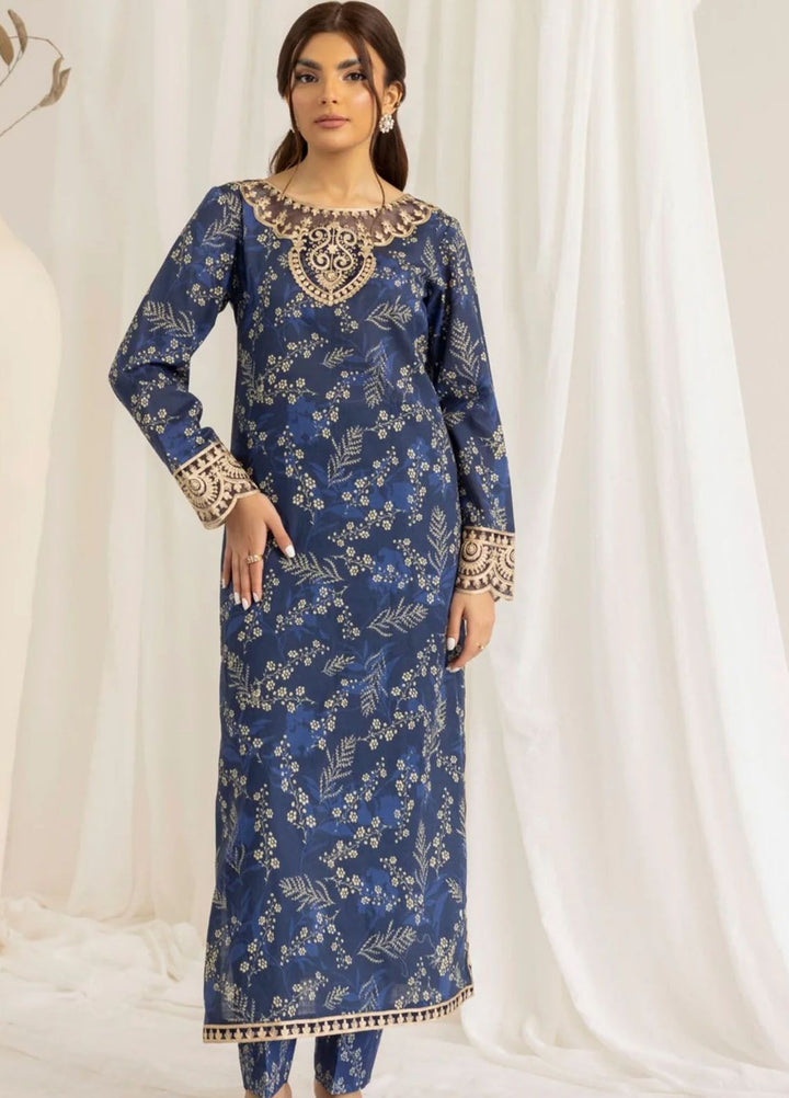 Mohagni Embroidered Lawn Suits Unstitched 2 Piece MG24T PLS-118 - Summer Collection