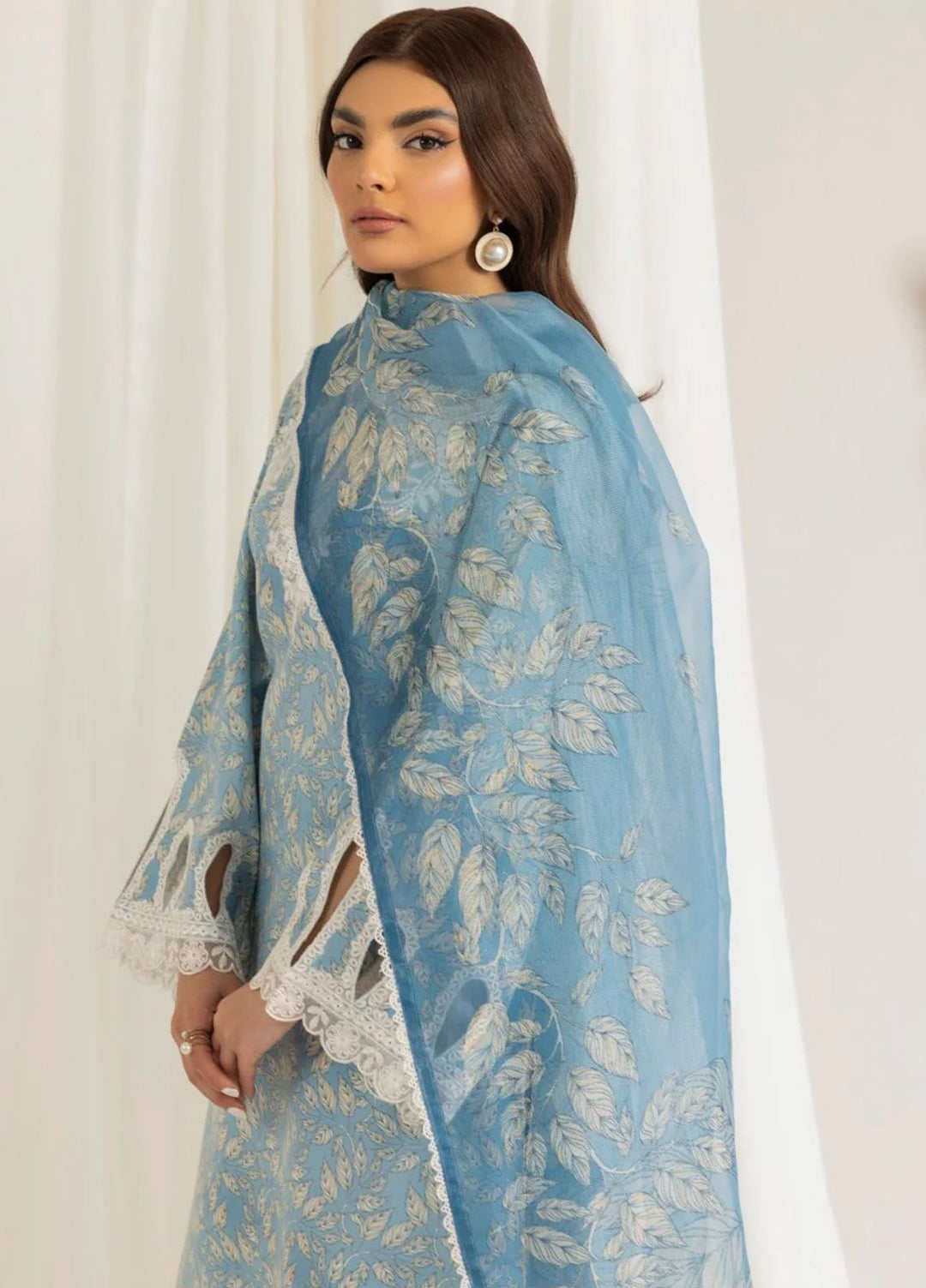 Mohagni Embroidered Lawn Suits Unstitched 3 Piece MG24T PLS-105 - Summer Collection