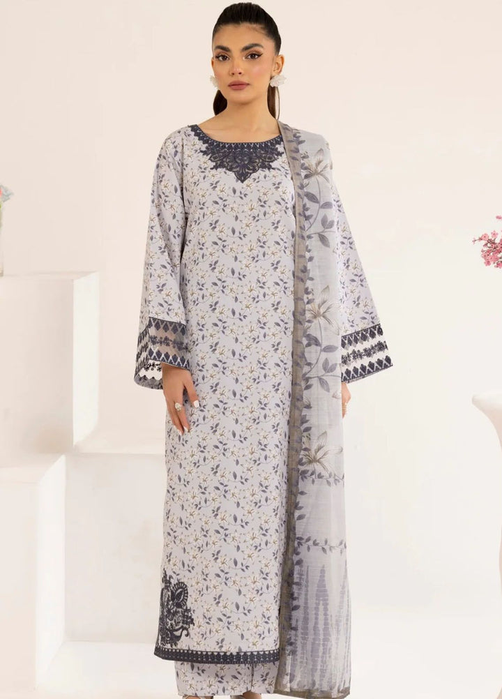 Mohagni Embroidered Lawn Suits Unstitched 3 Piece MG24T PLS-106 - Summer Collection